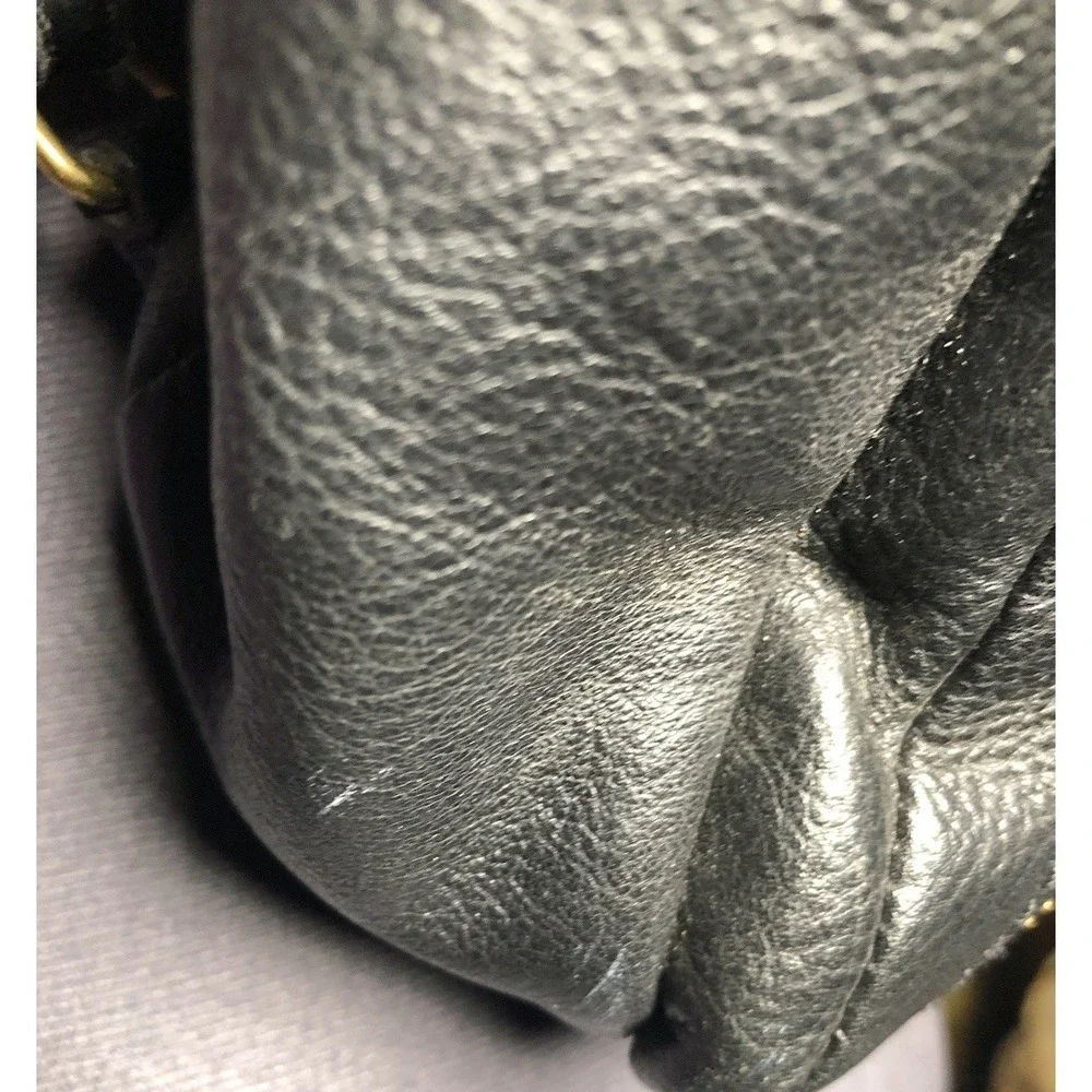 Fossil Amelia Black Leather Convertible Backpack‎ Bag DAMAGED